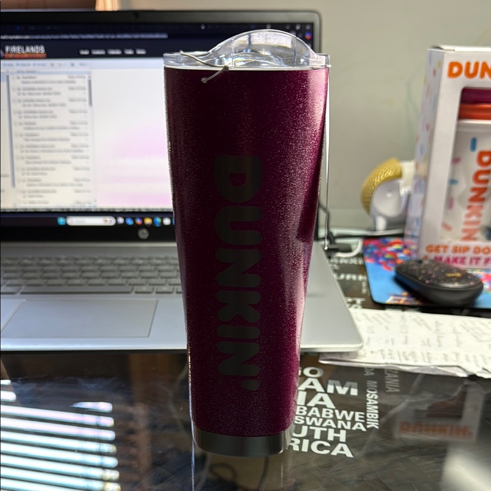 Hot Pink Dunkin Tumbler